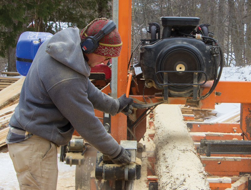 Barnwell cutting wood