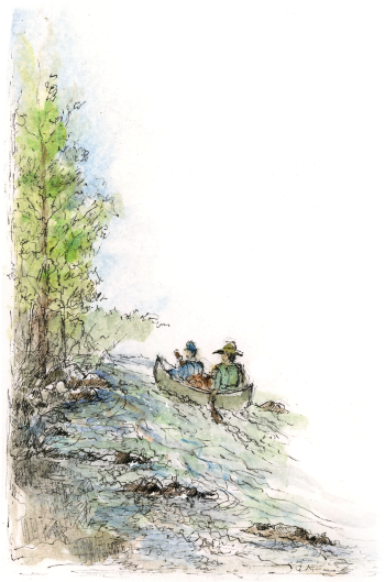 Canoeing on the river