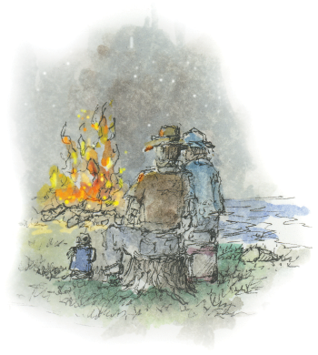 Camping by the river