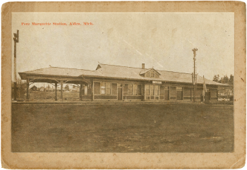 Pere Marquette Train Depot postcard