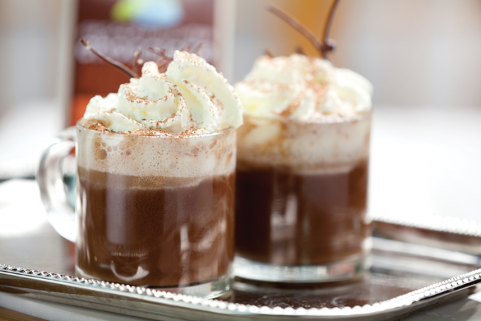 Hot chocolate with whipped cream Hot chocolate with whipped cream