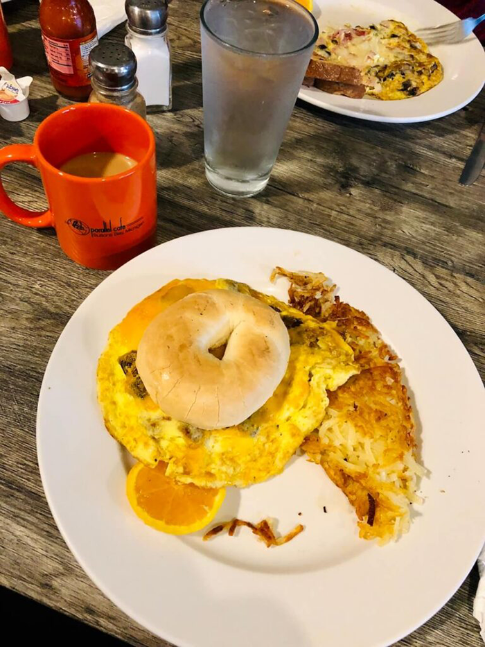 Bagel sandwich at 45th Parallel Cafe, Suttons Bay - Photography courtesy of The Pike/Kelsey Smith