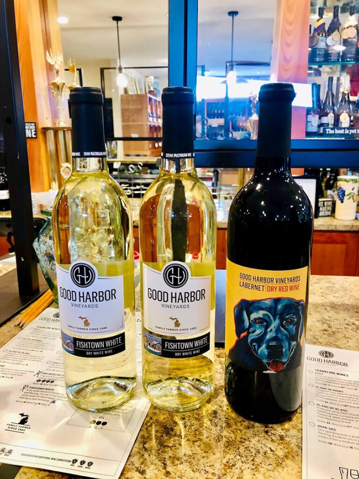 Good Harbor Vineyards Wine Bottles, Lake Leelanau - Photography courtesy of The Pike/Kelsey Smith