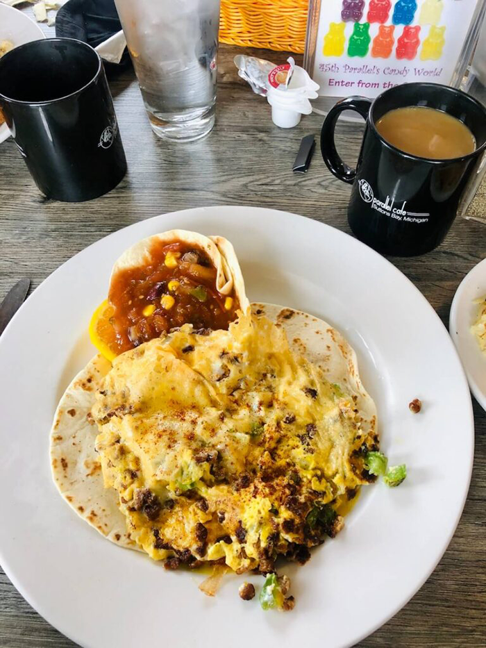 Huevos rancheros at 45th Parallel Cafe, Suttons Bay - Photography courtesy of The Pike/Kelsey Smith