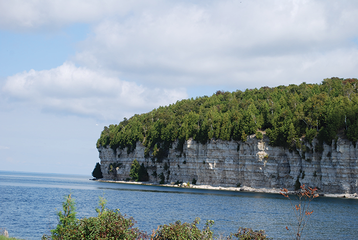 Cliffs along the Lake Michigan shoreline