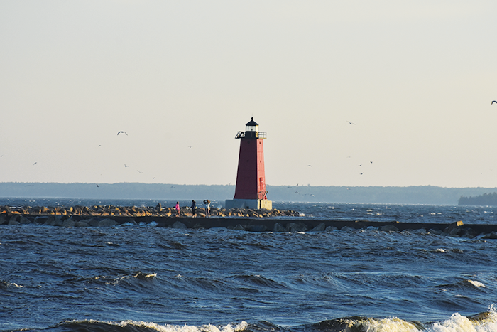 Walking the pier at the Manistique East Breakwater Lighthouse is part of the adventure when exploring the community’s beachfront, riverfront, and Lakeview Park.