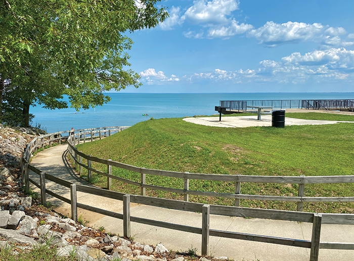 The day use area at Lakeport State Park features a grand entranceway to Lake Huron. The park has two separate campgrounds.