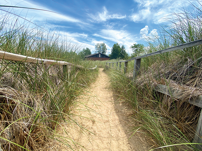Gorgeous Lake Huron sunrises are a treat when viewed from the dunes walkway at Port Crescent State Park.